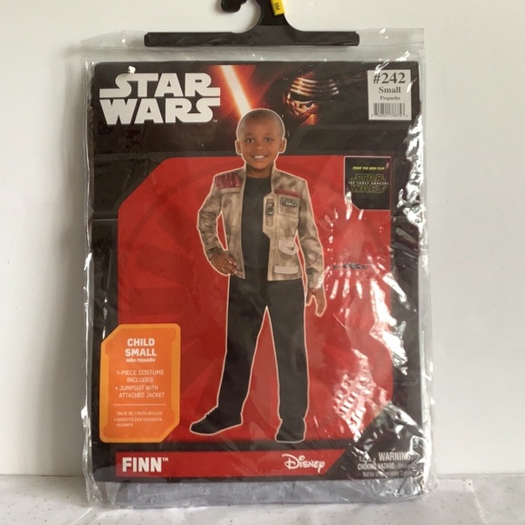 Disney Star Wars costume Finn child sz Small ‎ New - Picture 1 of 4